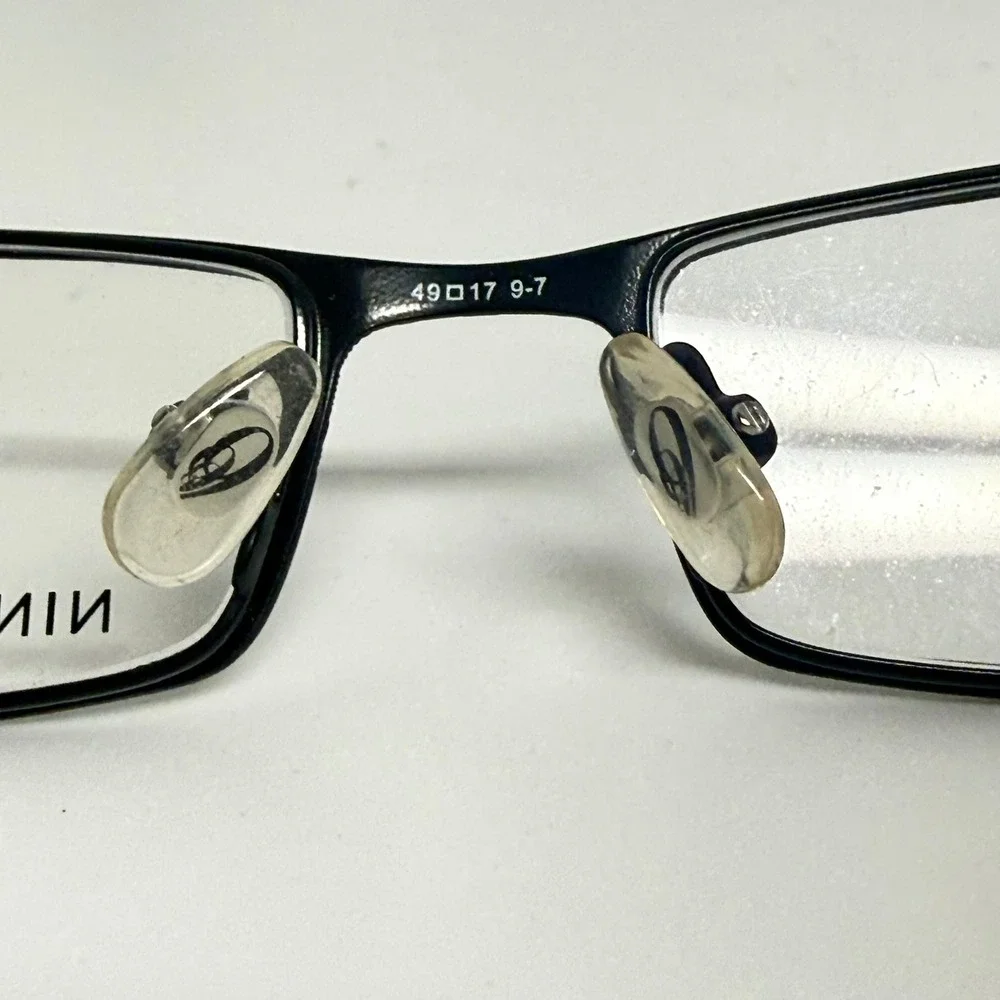 Nine West 421 0003 Black Rectangular Eyeglasses Frames 49-17-135 H6686